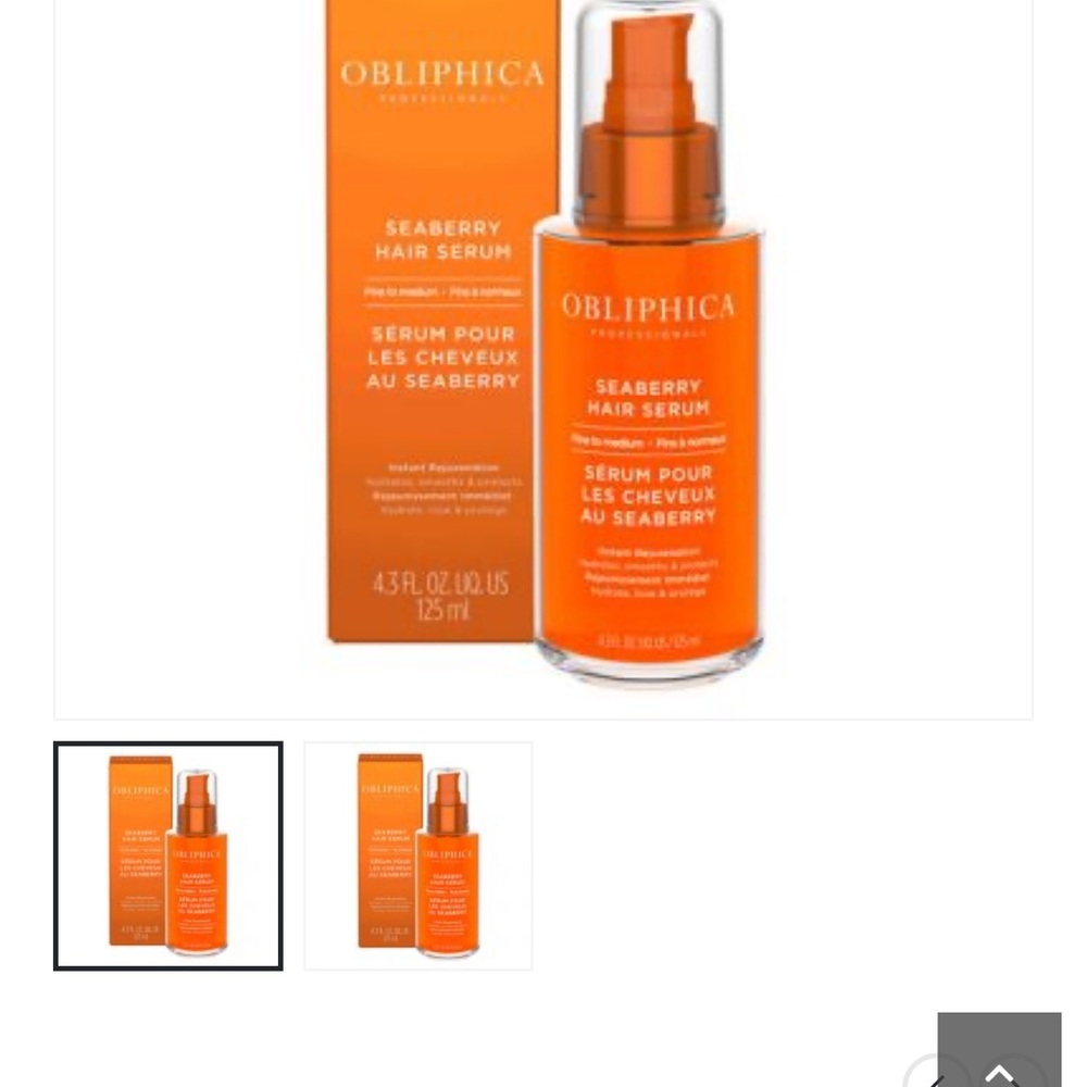 New Obliphica Professional Seaberry Hair Serum .05 FL OZ